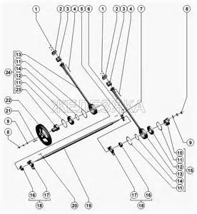 Схема деления тележки транспортной РСМ-142.29 на составные части для Тележка РСМ-142.29