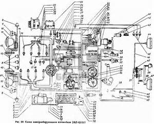 Схема питания двигателя седельного тягача ЗИЛ-441510 в Беларуси