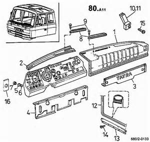 Тяги и рычаги механизма фиксации кабины (680/1) для Татра 815-2 EURO II
