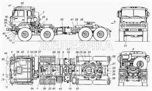 43114-5000079-30 Установка механизма опрокидывания кабины и запасного колеса для КамАЗ-43501 (4х4)