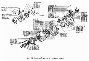 Схема одноконтурной тормозной системы в Беларуси